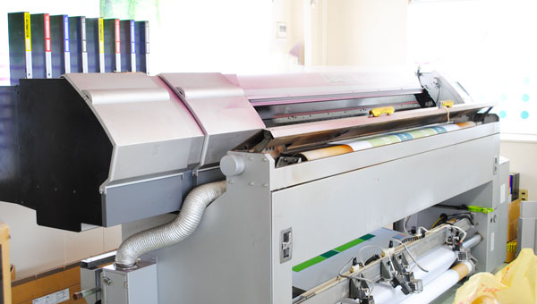 のぼりを印刷する機械
