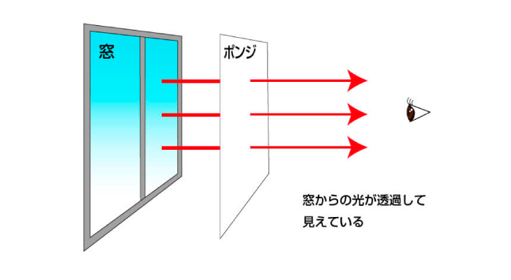 光を通す黒色のポンジ