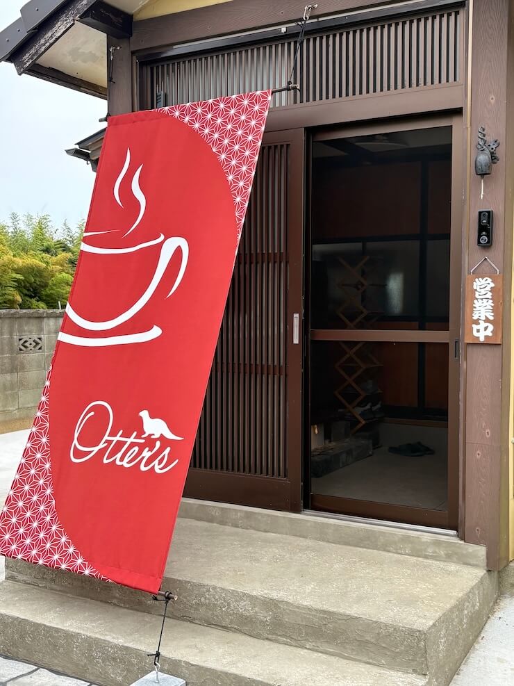 カフェの店頭幕