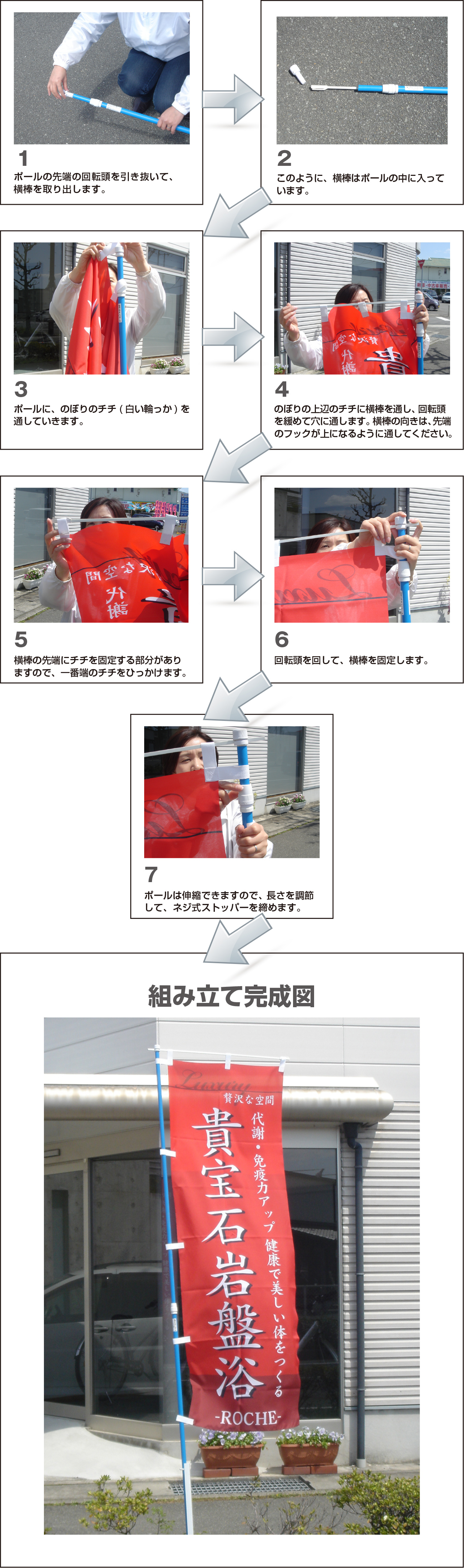 一般的なのぼりポールの場合